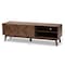 Baxton Studio Hartman Mid-Century Walnut Brown Finished Wood TV Stand 193-12377-ZORO - alternate 2